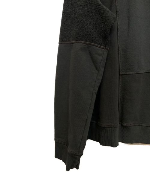 MM6 Maison Margiela（エムエムシックスメゾンマルジェラ）MM6 Maison Margiela (エムエムシックス メゾンマルジェラ) 切替クルーネックスウェット ブラック サイズ:Lの古着・服飾アイテム