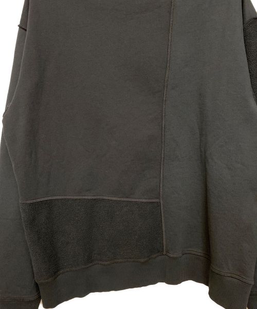 MM6 Maison Margiela（エムエムシックスメゾンマルジェラ）MM6 Maison Margiela (エムエムシックス メゾンマルジェラ) 切替クルーネックスウェット ブラック サイズ:Lの古着・服飾アイテム