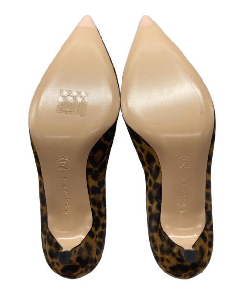Gianvito Rossi（ジャンヴィト ロッシ）Gianvito Rossi (ジャンヴィト・ロッシ) LEOPARD 5.5cm HEAL ブラウン サイズ:37の古着・服飾アイテム