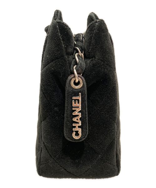 CHANEL（シャネル）CHANEL (シャネル) ベロアマトラッセチェーンショルダーバッグ ブラック サイズ:23の古着・服飾アイテム