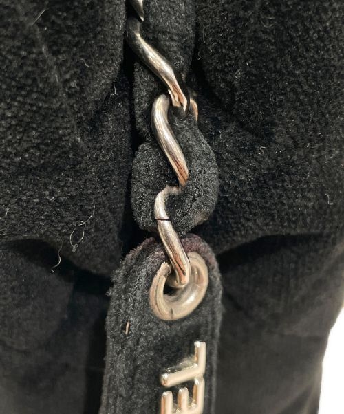 CHANEL（シャネル）CHANEL (シャネル) ベロアマトラッセチェーンショルダーバッグ ブラック サイズ:23の古着・服飾アイテム
