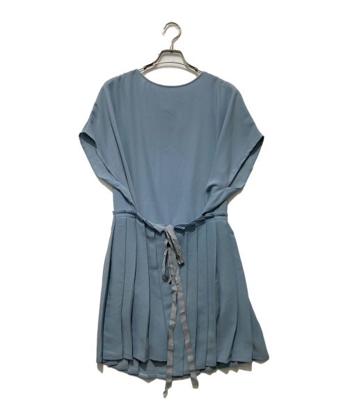 MM6 Maison Margiela（エムエムシックスメゾンマルジェラ）MM6 Maison Margiela (エムエムシックス メゾンマルジェラ) Peplum pleated tops ライトブルー サイズ:42の古着・服飾アイテム
