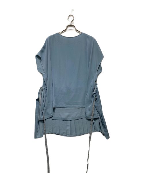 MM6 Maison Margiela（エムエムシックスメゾンマルジェラ）MM6 Maison Margiela (エムエムシックス メゾンマルジェラ) Peplum pleated tops ライトブルー サイズ:42の古着・服飾アイテム