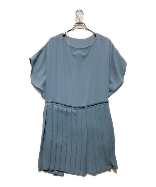 MM6 Maison Margiela（エムエムシックスメゾンマルジェラ）MM6 Maison Margiela (エムエムシックス メゾンマルジェラ) Peplum pleated tops ライトブルー サイズ:42の古着・服飾アイテム