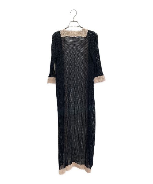 CHANEL（シャネル）CHANEL (シャネル) Long knit cardigan ブラック×ベージュ サイズ:38の古着・服飾アイテム