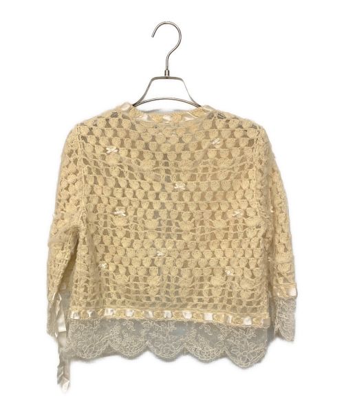 Christian Dior（クリスチャン ディオール）Christian Dior (クリスチャン ディオール) レースカーディガン アイボリー サイズ:40の古着・服飾アイテム