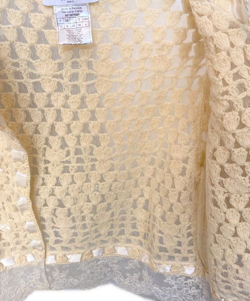 Christian Dior（クリスチャン ディオール）Christian Dior (クリスチャン ディオール) レースカーディガン アイボリー サイズ:40の古着・服飾アイテム
