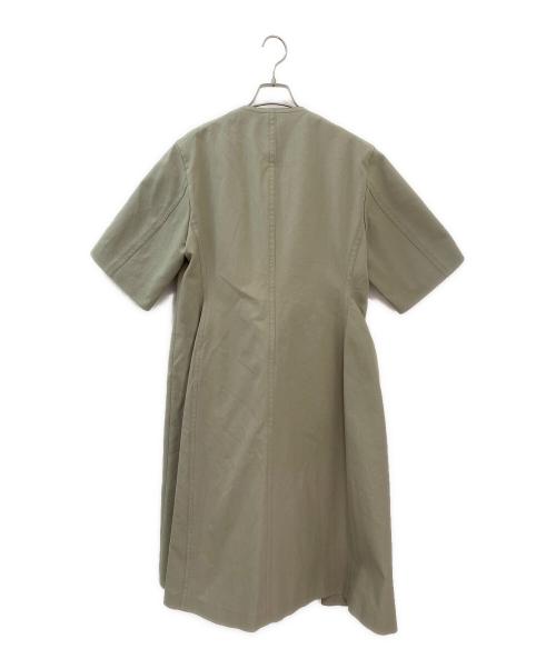 BLAMINK（ブラミンク）BLAMINK (ブラミンク) コットンクルーネックショートスリーブコート オリーブ サイズ:36の古着・服飾アイテム