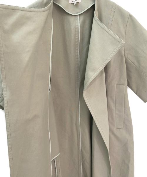 BLAMINK（ブラミンク）BLAMINK (ブラミンク) コットンクルーネックショートスリーブコート オリーブ サイズ:36の古着・服飾アイテム
