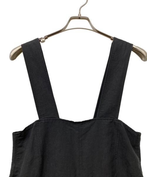 BALLSEY（ボールジィ）BALLSEY (ボールジィ) リネンコットンムーブ サロペット ブラック サイズ:34の古着・服飾アイテム