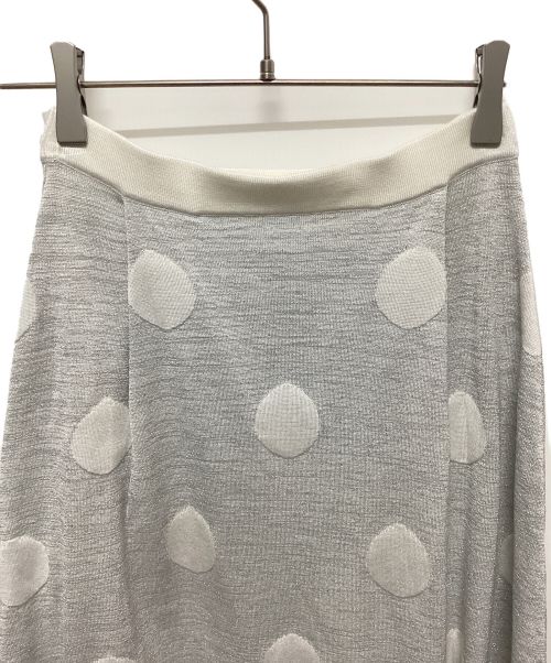 DRAWER（ドゥロワー）DRAWER (ドゥロワー) ドットシルクニットスカート グレー サイズ:Sの古着・服飾アイテム