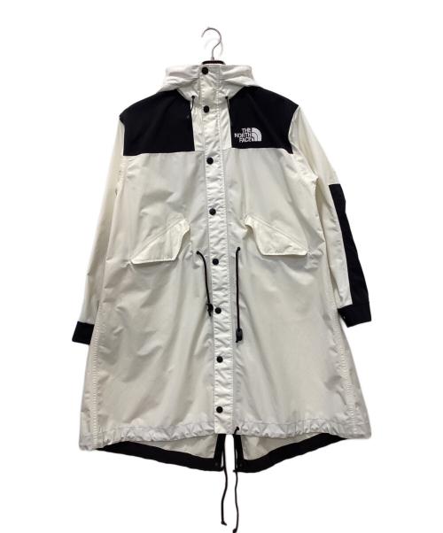 THE NORTH FACE（ザ ノース フェイス）THE NORTH FACE (ザ ノース フェイス) sacai (サカイ) ナイロンモッズコート ホワイト×ブラック サイズ:Sの古着・服飾アイテム