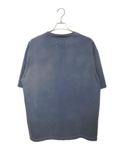 Maison Margiela（メゾンマルジェラ）Maison Margiela (メゾン マルジェラ) 23SS オーバーサイズ オーバーダイ ロゴTシャツ ネイビー サイズ:XSの古着・服飾アイテム