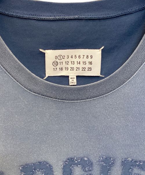 Maison Margiela（メゾンマルジェラ）Maison Margiela (メゾン マルジェラ) 23SS オーバーサイズ オーバーダイ ロゴTシャツ ネイビー サイズ:XSの古着・服飾アイテム