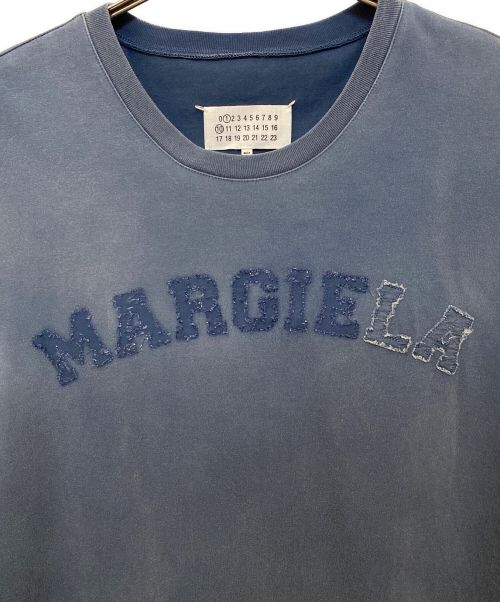 Maison Margiela（メゾンマルジェラ）Maison Margiela (メゾン マルジェラ) 23SS オーバーサイズ オーバーダイ ロゴTシャツ ネイビー サイズ:XSの古着・服飾アイテム