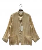 AEWEN MATOPHイウエン マトフ）の古着「メタルサテンチャイナシャツ」｜ベージュ