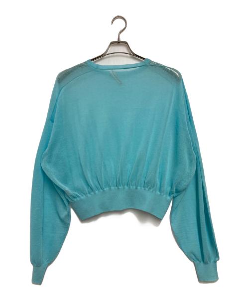 AEWEN MATOPH（イウエン マトフ）AEWEN MATOPH (イウエン マトフ) シアー ボリュームスリーブ ニット ブルー サイズ:FREEの古着・服飾アイテム