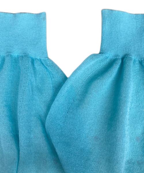 AEWEN MATOPH（イウエン マトフ）AEWEN MATOPH (イウエン マトフ) シアー ボリュームスリーブ ニット ブルー サイズ:FREEの古着・服飾アイテム