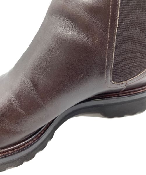 W.H（ダブルエイチ）W.H (ダブルエイチ) サイドゴアブーツ ブラウン サイズ:6の古着・服飾アイテム