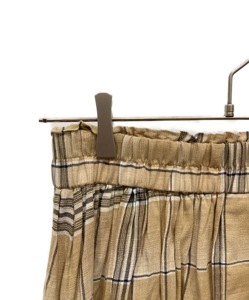 martinique（マルティニーク）martinique (マルティニーク) リネンヴィスコースロングスカート ベージュ サイズ:SIZE FREEの古着・服飾アイテム