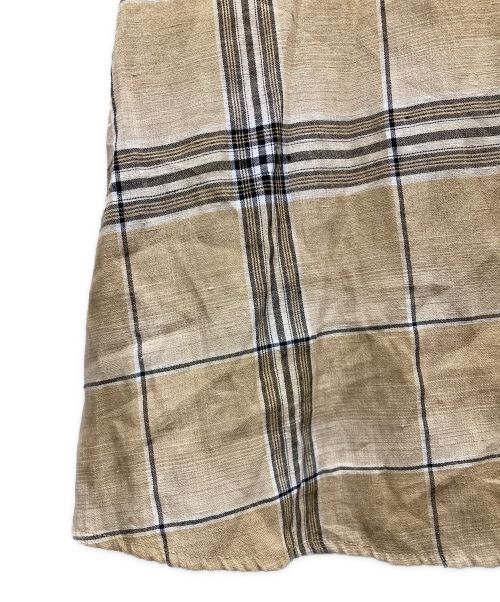 martinique（マルティニーク）martinique (マルティニーク) リネンヴィスコースロングスカート ベージュ サイズ:SIZE FREEの古着・服飾アイテム
