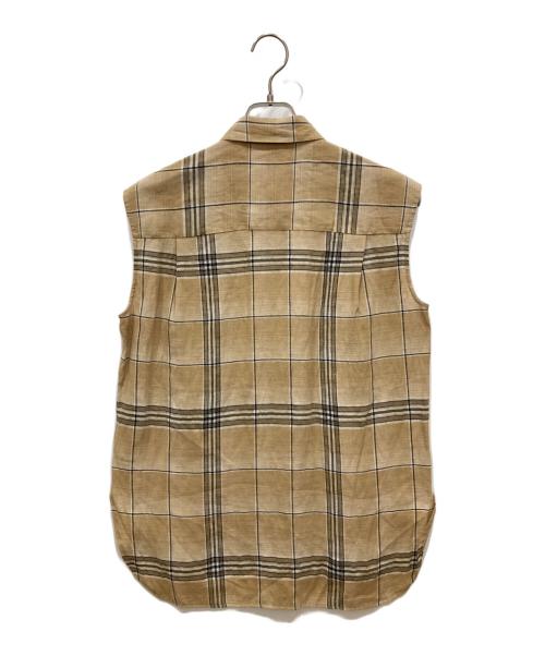 martinique（マルティニーク）martinique (マルティニーク) リネンヴィスコースサファリシャツ ベージュ サイズ:-の古着・服飾アイテム