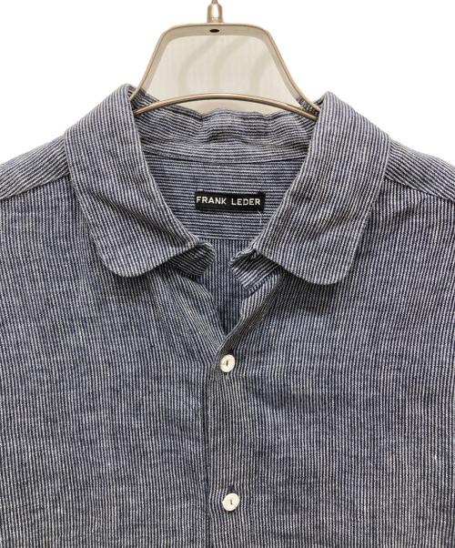 FRANK LEDER（フランクリーダー）FRANK LEDER (フランクリーダー) ストライプリネンシャツ ネイビー サイズ:XSの古着・服飾アイテム