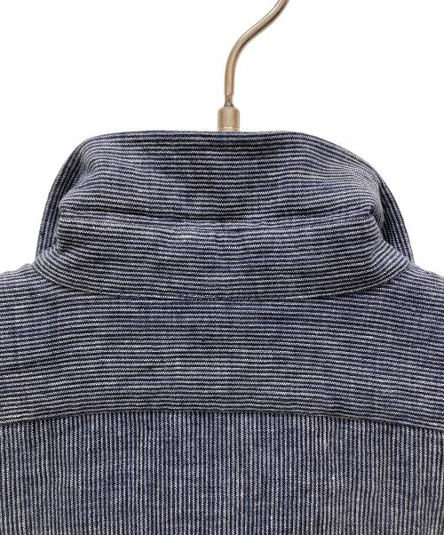 FRANK LEDER（フランクリーダー）FRANK LEDER (フランクリーダー) ストライプリネンシャツ ネイビー サイズ:XSの古着・服飾アイテム