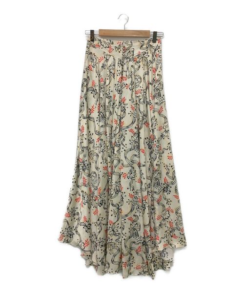PACO RABANNE（パコラバンヌ）PACO RABANNE (パコラバンヌ) フラワープリントスカート アイボリー サイズ:36の古着・服飾アイテム