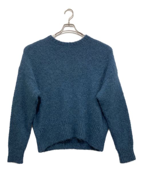 ATON（エイトン）ATON (エイトン) モヘヤシャギークルーネックニット ブルー サイズ:2の古着・服飾アイテム