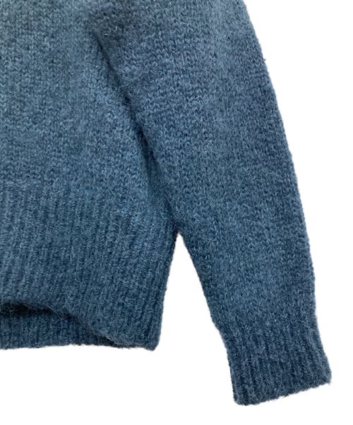 ATON（エイトン）ATON (エイトン) モヘヤシャギークルーネックニット ブルー サイズ:2の古着・服飾アイテム