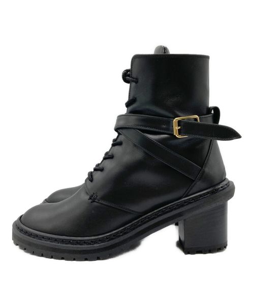 Pippichic（ピッピシック）Pippichic (ピッピシック) OBLIQUE コンバットブーツ ブラック サイズ:36の古着・服飾アイテム