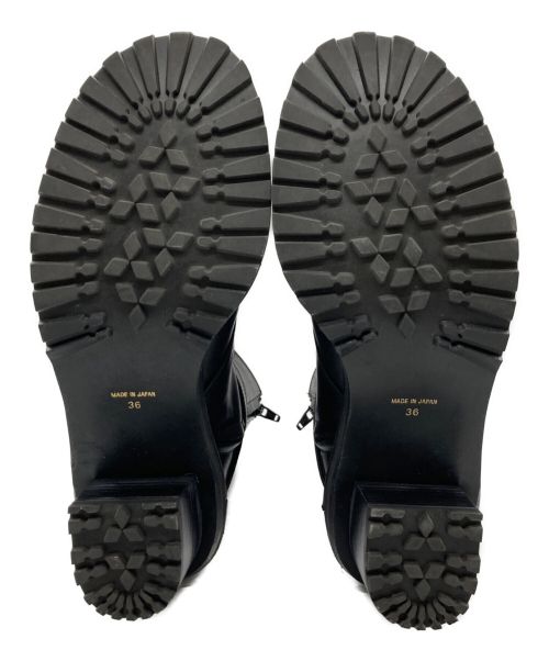 Pippichic（ピッピシック）Pippichic (ピッピシック) OBLIQUE コンバットブーツ ブラック サイズ:36の古着・服飾アイテム