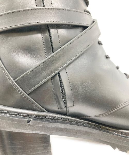 Pippichic（ピッピシック）Pippichic (ピッピシック) OBLIQUE コンバットブーツ ブラック サイズ:36の古着・服飾アイテム