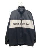 BALENCIAGAバレンシアガ）の古着「デニムナイロン切替ポプリンシャツブルゾン」｜ブラック