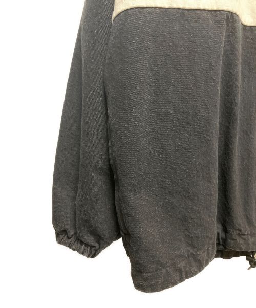 BALENCIAGA（バレンシアガ）BALENCIAGA (バレンシアガ) デニムナイロン切替ポプリンシャツブルゾン ブラック サイズ:34の古着・服飾アイテム