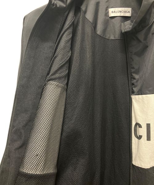 BALENCIAGA（バレンシアガ）BALENCIAGA (バレンシアガ) デニムナイロン切替ポプリンシャツブルゾン ブラック サイズ:34の古着・服飾アイテム