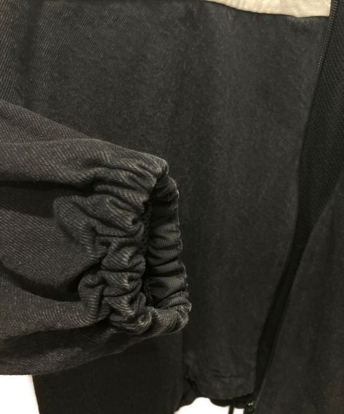 BALENCIAGA（バレンシアガ）BALENCIAGA (バレンシアガ) デニムナイロン切替ポプリンシャツブルゾン ブラック サイズ:34の古着・服飾アイテム