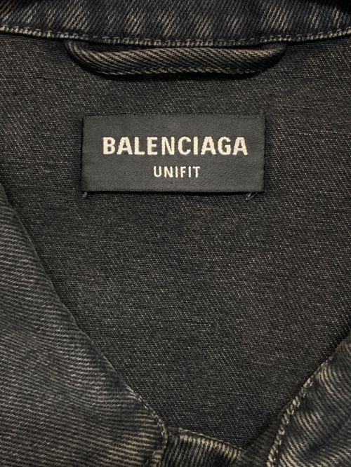BALENCIAGA（バレンシアガ）BALENCIAGA (バレンシアガ) Spray Paint BB Logo Denim Jacket サイズ:Sの古着・服飾アイテム