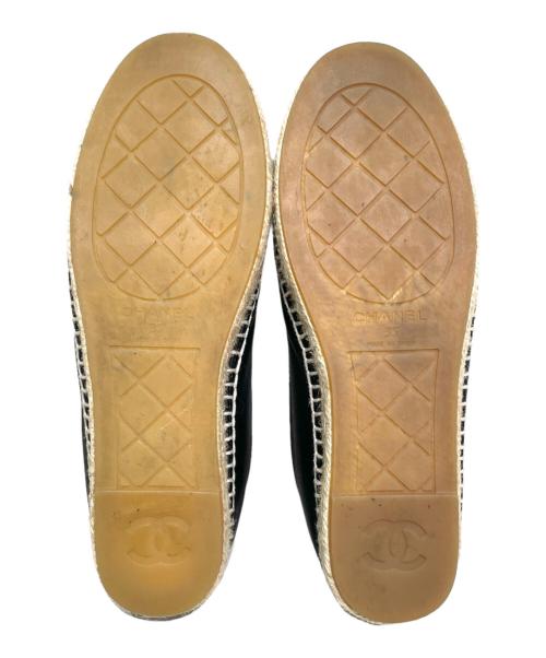 CHANEL（シャネル）CHANEL (シャネル) Coco Mark Espadrille Shoes ブラック サイズ:35の古着・服飾アイテム