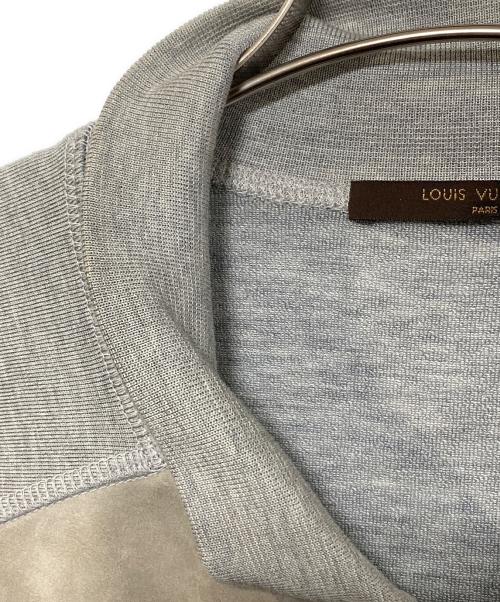 LOUIS VUITTON（ルイ ヴィトン）LOUIS VUITTON (ルイ ヴィトン) スエードレザー切替ニットブルゾン グレー サイズ:XLの古着・服飾アイテム