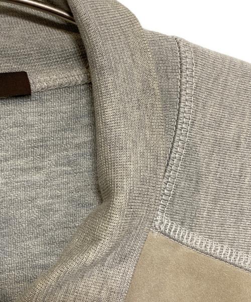 LOUIS VUITTON（ルイ ヴィトン）LOUIS VUITTON (ルイ ヴィトン) スエードレザー切替ニットブルゾン グレー サイズ:XLの古着・服飾アイテム