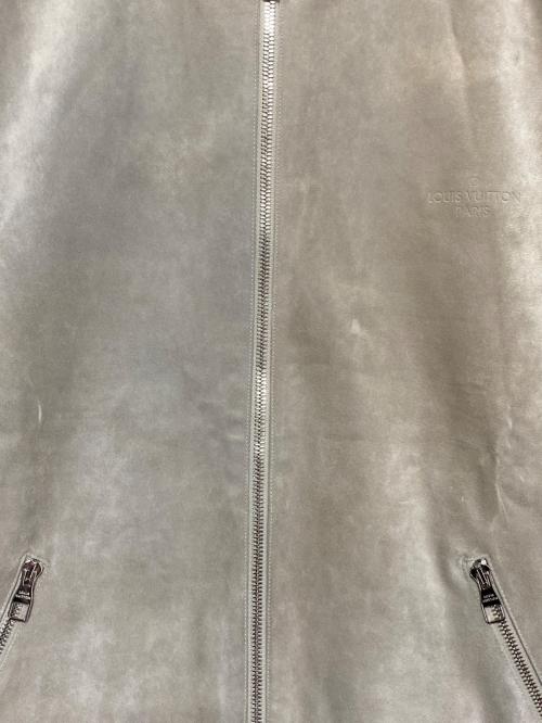 LOUIS VUITTON（ルイ ヴィトン）LOUIS VUITTON (ルイ ヴィトン) スエードレザー切替ニットブルゾン グレー サイズ:XLの古着・服飾アイテム