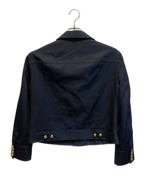 CELINE（セリーヌ）CELINE (セリーヌ) クロップドサファリジャケット ネイビー サイズ:40の古着・服飾アイテム