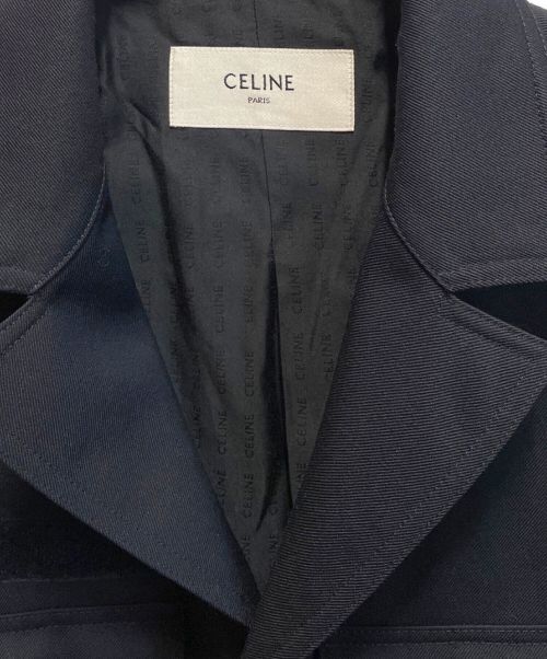 CELINE（セリーヌ）CELINE (セリーヌ) クロップドサファリジャケット ネイビー サイズ:40の古着・服飾アイテム