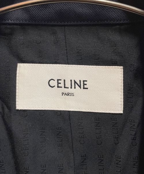 CELINE（セリーヌ）CELINE (セリーヌ) クロップドサファリジャケット ネイビー サイズ:40の古着・服飾アイテム