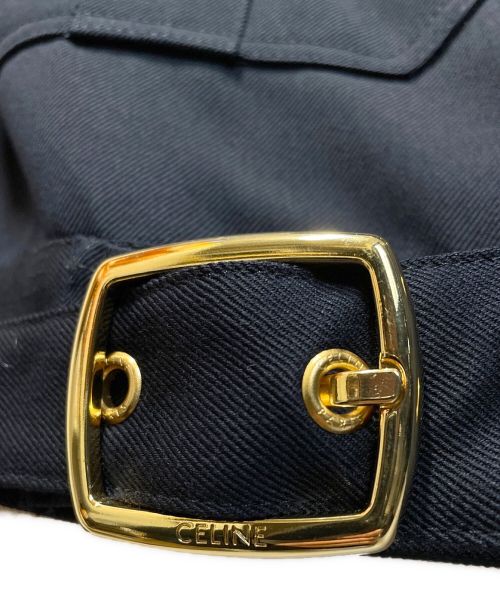 CELINE（セリーヌ）CELINE (セリーヌ) クロップドサファリジャケット ネイビー サイズ:40の古着・服飾アイテム