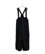 Yohji Yamamoto pour hommeヨウジヤマモト プールオム）の古着「デニムカーゴオーバーオール」｜ブラック