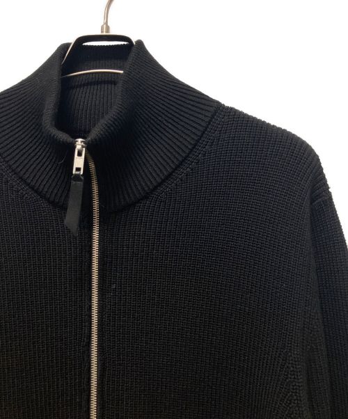 Maison Margiela（メゾンマルジェラ）Maison Margiela (メゾンマルジェラ) コットンウール7ゲージドライバーズニット ブラック サイズ:Mの古着・服飾アイテム
