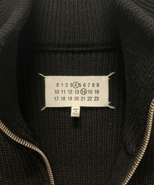 Maison Margiela（メゾンマルジェラ）Maison Margiela (メゾンマルジェラ) コットンウール7ゲージドライバーズニット ブラック サイズ:Mの古着・服飾アイテム